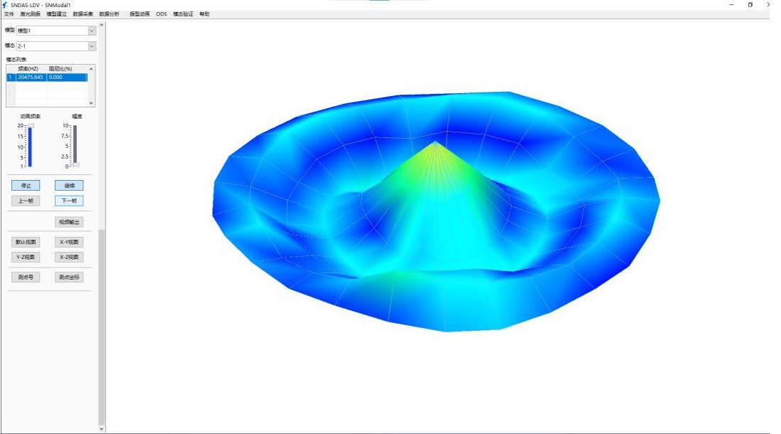 LDV掃描式激光測振系統(tǒng)軟件振型動畫模塊使用說明